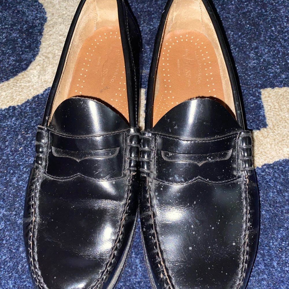Mens black penny loafers